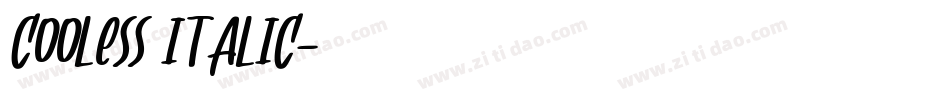 Cooless italic字体转换